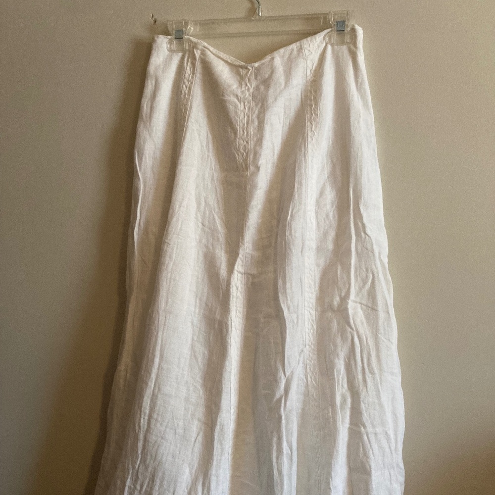 **Beautiful** Vintage Gap White Linen Maxi Skirt